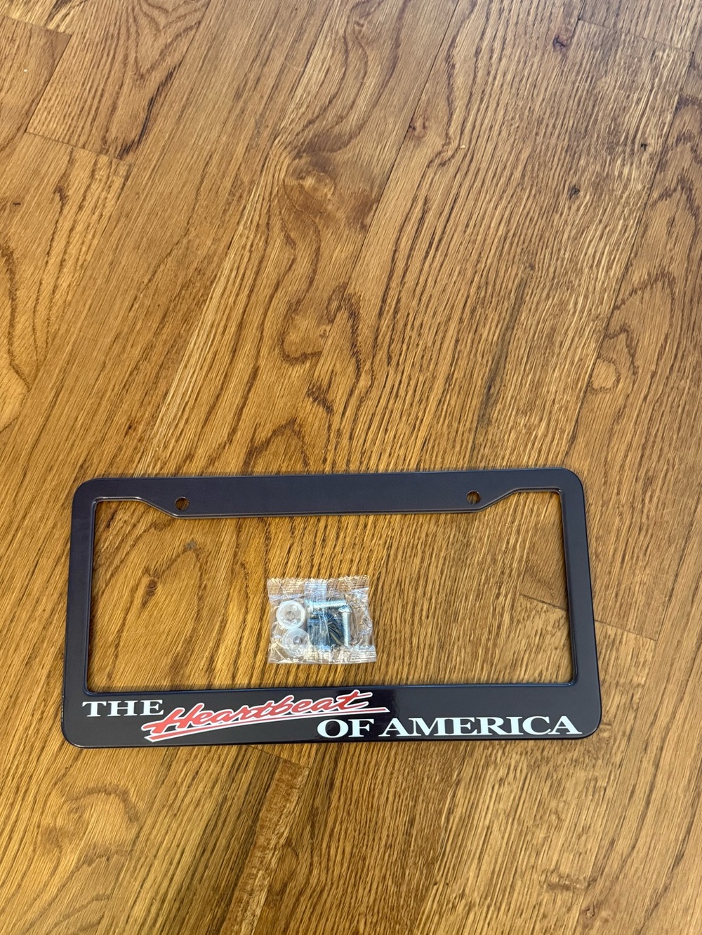 The Heartbeat of America License Plate Frame in Black NWT